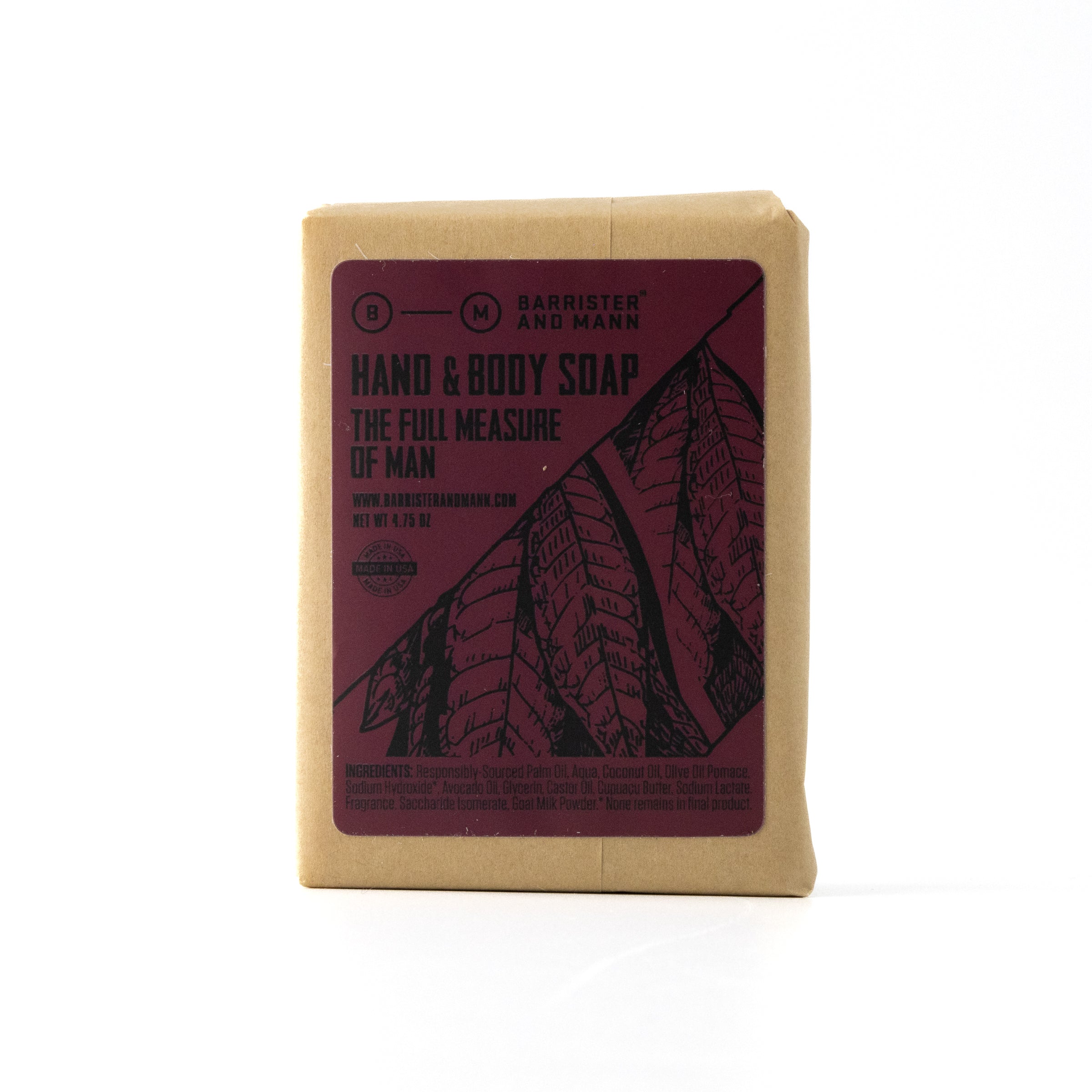 Hand &amp; Body Soap: The Full Measure of Man - Barrister and Mann LLC