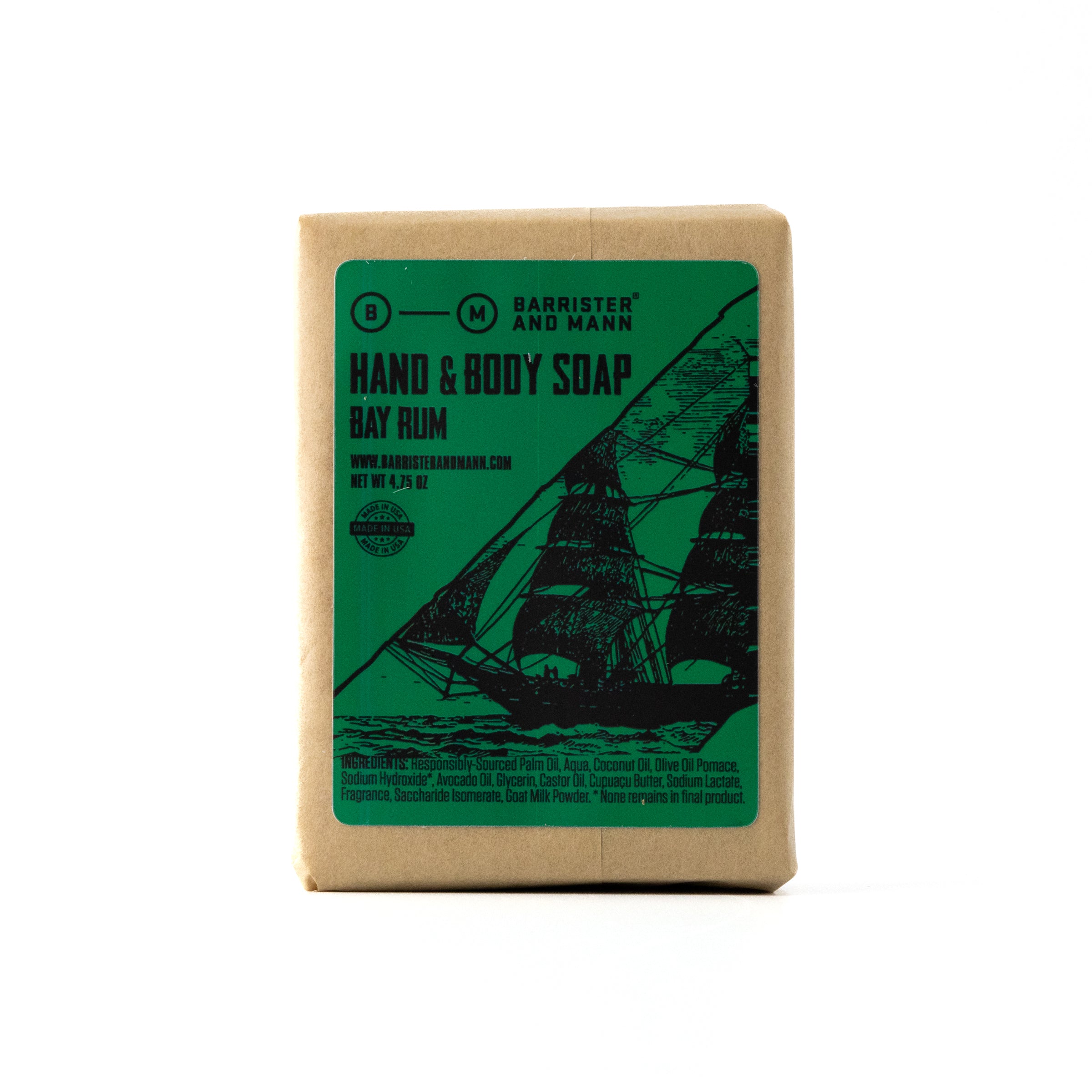 Hand & Body Soap: Bay Rum - Barrister and Mann LLC