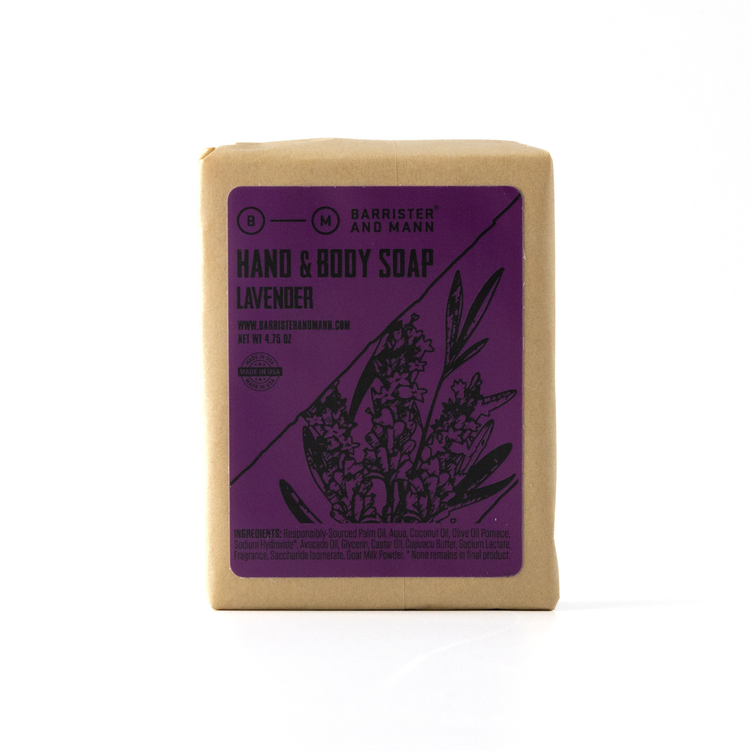 Hand & Body Soap: Lavender - Barrister and Mann LLC